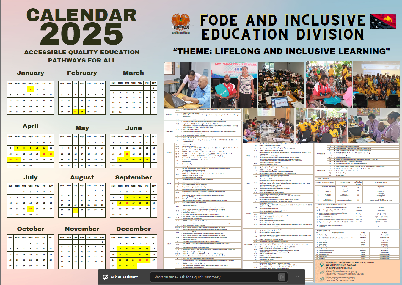 FIE Division Calendar - Coming Soon